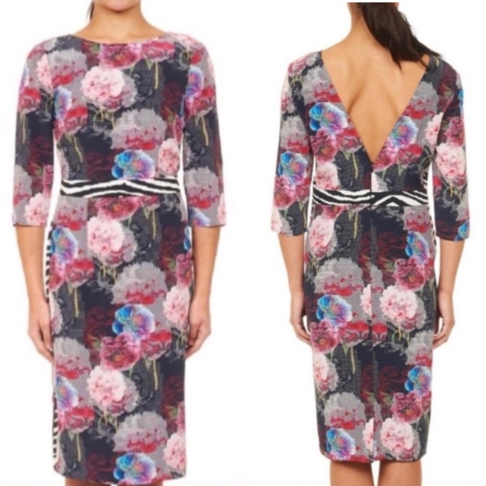 Robert Graham Ophelia Dress 100% Silk Floral  Size Small